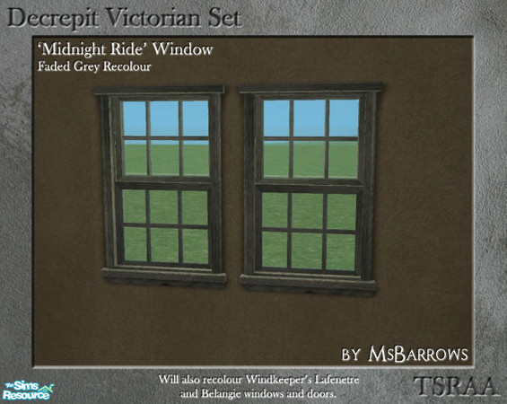 Sims 2 — Decrepit Victorian Set - Midnight Faded Grey by MsBarrows — A faded grey recolour of the \'Midnight Ride\'