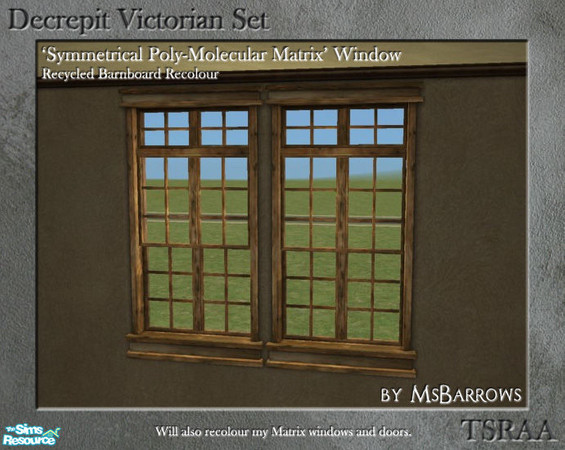 Sims 2 — Decrepit Victorian Set - Matrix Recycled Barnboard by MsBarrows — A recycled barnboard recolour of the