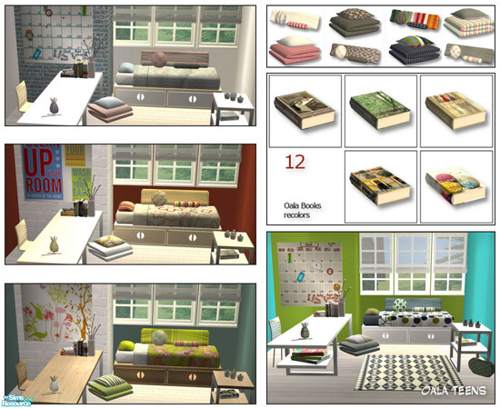 Sims 2 — Oala teens room superset by mirake — Everything put together