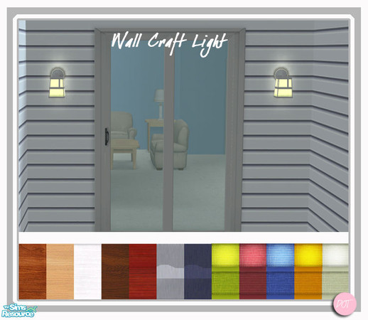 Sims 2 — Wall Craft Light  by DOT — Wall Craft Light. Matching in-game Maxis colors. 1 wall light mesh, plus recolors.
