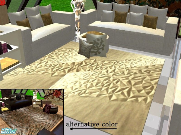 Sims 2 — ARMANI LIVINGROOM - rug by kibanahnah — A full modern living room inspired by the Armani Casa Collection.All