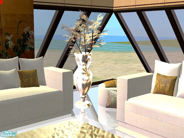 Sims 2 — ARMANI LIVINGROOM - White Sakura vase by kibanahnah — A full modern living room inspired by the Armani Casa