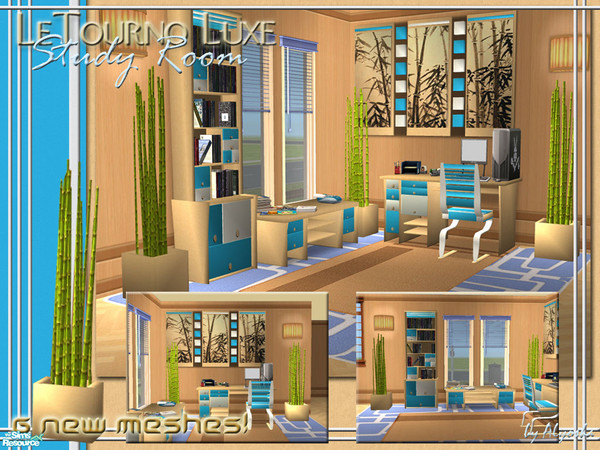 Sims 2 — LeTourno Luxe Study Room by Alyosha — The perfect office for your stressed sims! A peaceful and relaxing aura