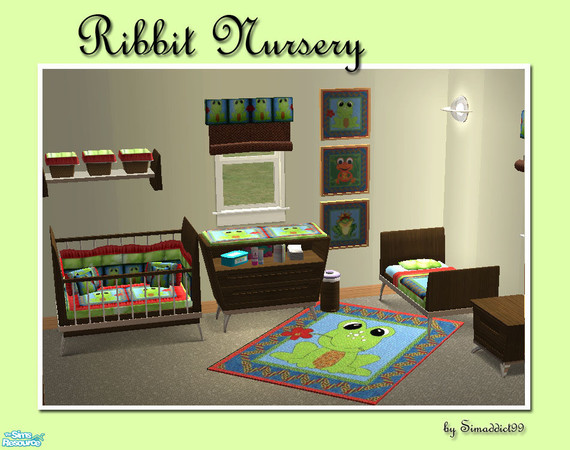 Sims 2 — Ribbit Nursery by Simaddict99 — Adorable frog themed nursery that\'s perfect for little boys as well as little