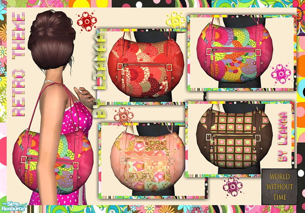 Sims 2 — Retro Theme Purses by Lianaa by Lianaa — Retro Theme Colorful Purses by Lianaa, custom CAS thumbnails, part of