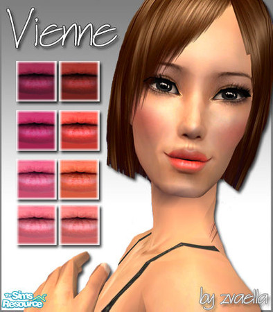 Sims 2 — Vienne - lips by zvaella — Somewhere between a lipstick and a lipgloss, the Vienne collection will give a touch