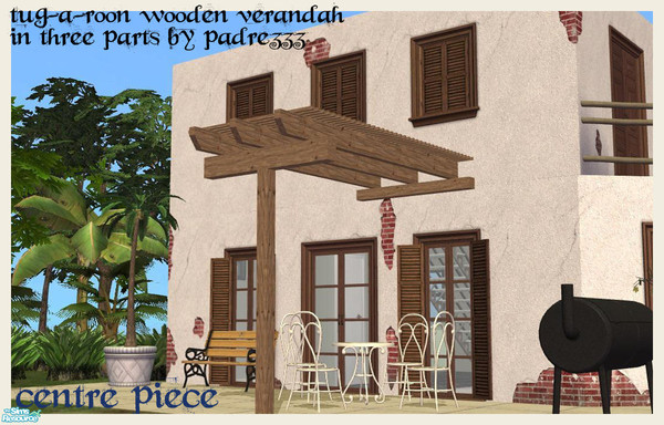 Sims 2 — Tug-a-roon Verandah - Centre by Padre — 