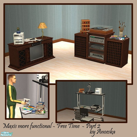 Sims 2 — MMF - Free Time - Part 2 by AnoeskaB — The second part of this set, with more Free Time objects with extra