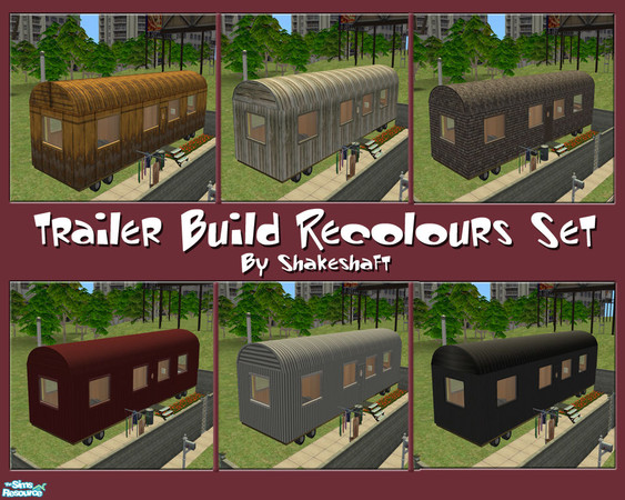 Sims 2 — Trailer Build - Recolours Set by Shakeshaft — A recolour of the Trailer Build Set, included are recolours of the