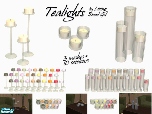 Sims 2 — Tealights by Living Dead Girl — Useless clutter. No EP required.