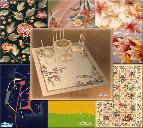 Sims 2 — Real Rugs Collection by TSR Archive — Rugs as an object, size 3x4. Original mesh by Echo from modthesims2.com, I