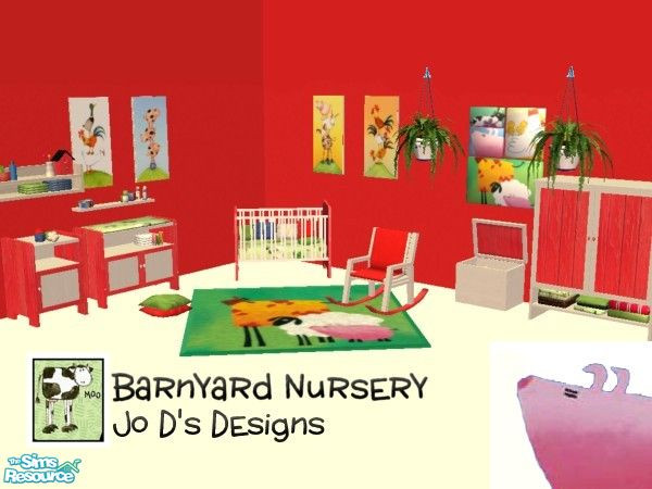 Sims 2 — Barnyard Nursery by simmaniac2005 — Sweet little Barnyard nursery for your baby sims. Mostly Leyris meshes, but