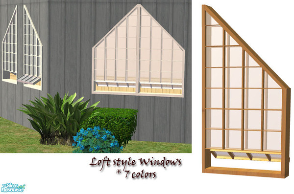 Sims 2 — Loft windows by Sophel21 — recolors of steffors fab window mesh. This windows in loft style and with open