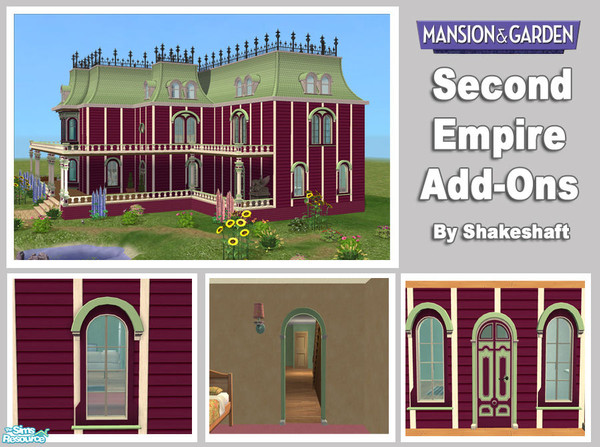 Sims 2 — Second Empire Add-ons by Shakeshaft — A set of new meshes to add to the Second Empire set in the Mansion &