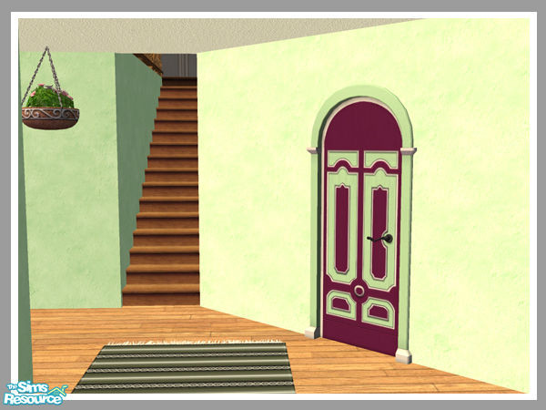 Sims 2 — Arch Duke Interior Door - Diagonal Mesh by Shakeshaft — Part of a set of new meshes to add to the Second Empire