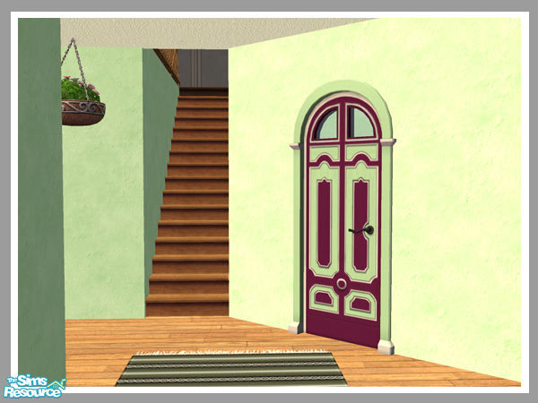 Sims 2 — Arch Duke 2 Tile Door - Diagonal Mesh by Shakeshaft — Part of a set of new meshes to add to the Second Empire