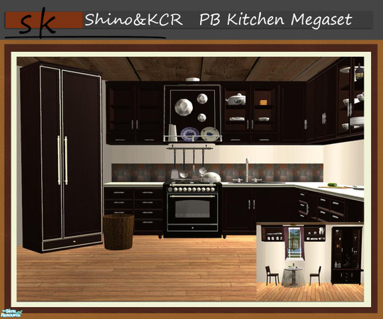 Sims 2 — PB Kitchen Megaset by ShinoKCR — Meshset and Recolors are moved to the PB Kitchen Update for Apartment Life.