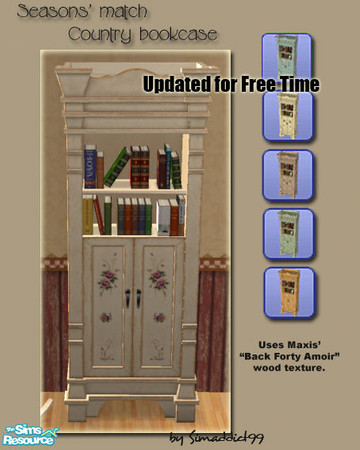 Sims 2 — Country Nursery Bookcase - FT by Simaddict99 — updated for Free Time. Please remove the old version before