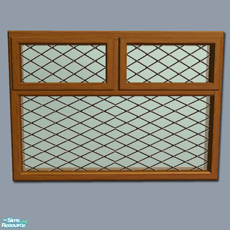 Sims 2 — Mayfair Window - Double Short Diagonal Mesh by Shakeshaft — Part of a set of Casement Windows and matching