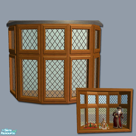 Sims 2 — Mayfair Window - Bay Short Diagonal Mesh by Shakeshaft — Part of a set of Casement Windows and matching Doors,