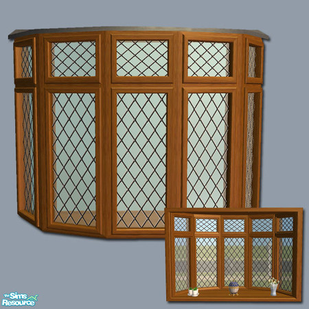 Sims 2 — Mayfair Window - Bay 4 Tile Long Mesh by Shakeshaft — Part of a set of Casement Windows and matching Doors, set