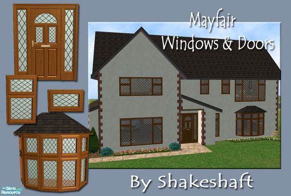 Sims 2 — Mayfair Windows and Doors by Shakeshaft — A set of Casement Windows and matching Doors, set includes Single