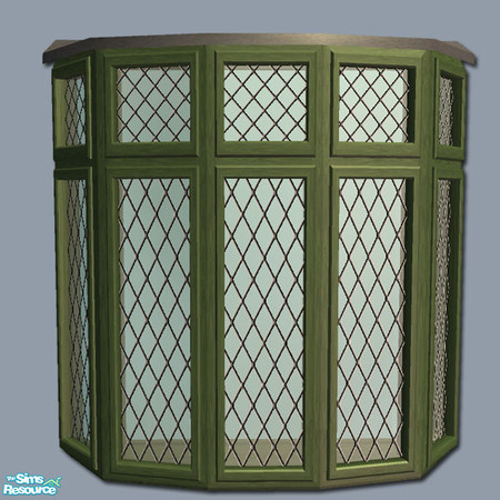Sims 2 — Mayfair Bay Window - Green by Shakeshaft — Part of a recolour set of my Mayfair Windows and Doors, with