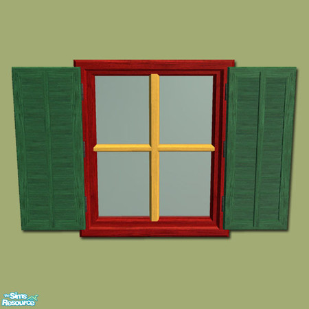 Sims 2 — Romany Life - Caravan Window Diagonal - Mesh by Shakeshaft — Part of a set consisting of the objects you will