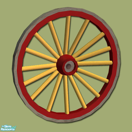 Sims 2 — Romany Life - Caravan Wheel - Mesh by Shakeshaft — Part of a set consisting of the objects you will need to
