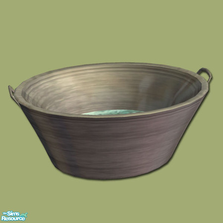 Sims 2 — Romany Life - Caravan Tin Bath - Mesh by Shakeshaft — Part of a set consisting of the objects you will need to