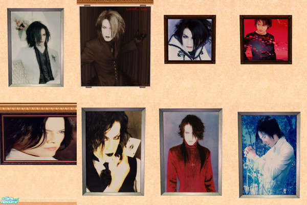 Sims 2 — Klaha Paintings by SilantWanderer — Here is a set of 8 paintings of the Japanese Rock artist, Klaha. Because