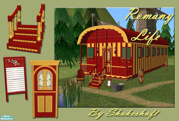 Sims 2 — Romany Life by Shakeshaft — A set consisting of the objects you will need to create a Romany Style Caravan for